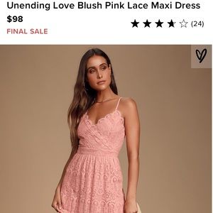 Unending Love Blush Pink Lace Maxi Dress